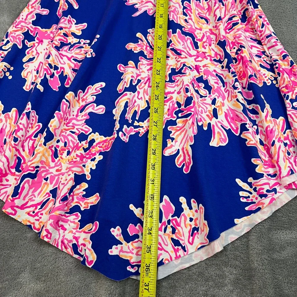 Lilly Pulitzer Loleta Strapless Midi Dress Womens M Floral Asymetrical Hem - Picture 5 of 10